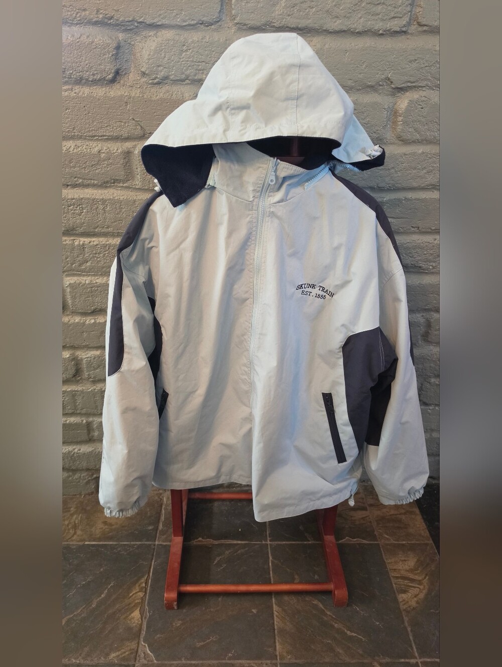 Vintage Y2K Skunk Train California Souvenir Reversible Jacket XXL